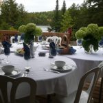 Reception set-up at Farr Island / Endroit de réception à l'île Farr