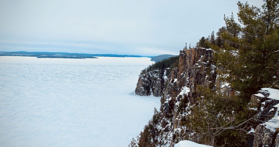 Devil's Rock looking south on lake Temiskaming