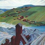 A Cobalt painting by Franklin Carmichael - Culture and history a category of the Destination Temiskaming blog. / Peiture Northern Silver Mine d'un membre du groupe des sept. La Culture et l'histoire une partie importante du blog Destination Temiskaming.