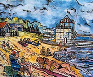 Haileybury Beach, a giclée print by Laura Landers