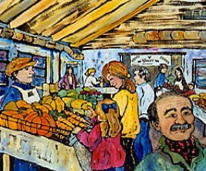 New Liskeard Farmer's Market - A giclée print by Laura Landers