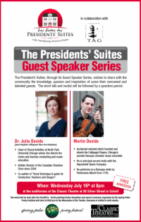 Dr. Julia & Martin Davids - Presidents' Suites Guest Speaker Series / Conférenciers des Suites des Présidents
