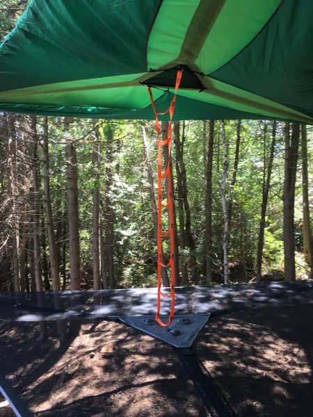 Ladder to access your Tentsile on Farr Island on Lake Temiskaming