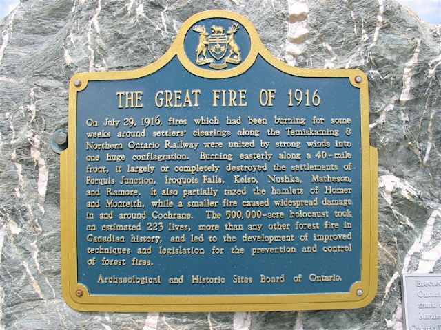 The Matheson The Matheson Great Fire of 1916 plaque