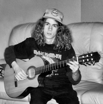 Jamie Dupuis at 15 years old. At the time he was inspired by rock and metal music.