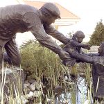 Cultural heritage explorer - Pioneer Spirit Sculpture by Ernie Fauvelle in commemoration of the Haileybury Great Fire of 1922