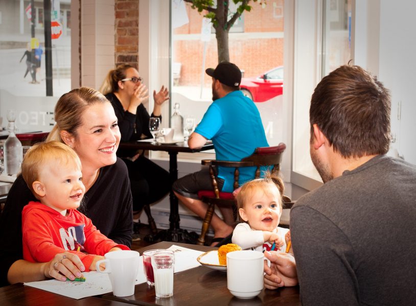 Family spending time at Cafe Meteor Bistro