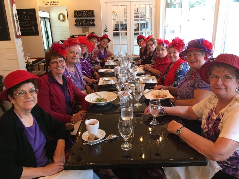 Red Hat Society at Cafe Meteor Bistro