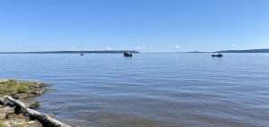 Fishing boats around Farr Island