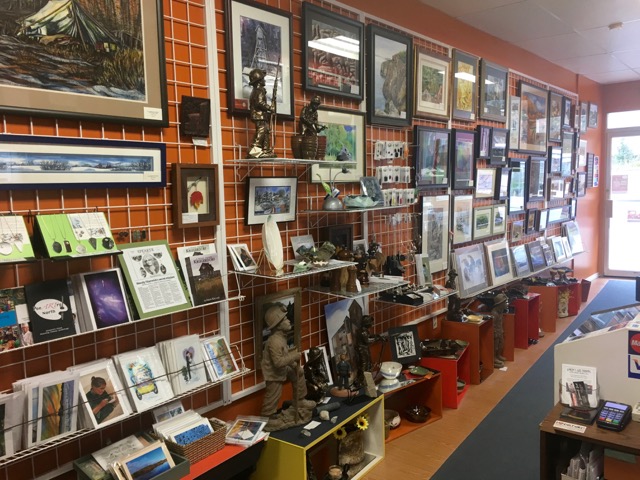 Inside view of Laura's Art Shoppe located downtown Cobalt