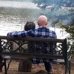 Couple relaxing on Farr Island