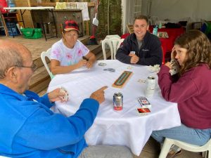 Glamping activity ideas - Playing cards on Farr Island