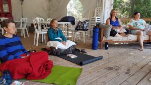 Glamping activity ideas - meditation on Farr Island