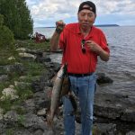 Enjoying fishing on Farr Island