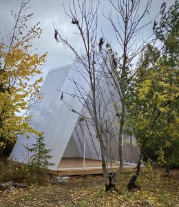 Interpretation centre on the glamping island