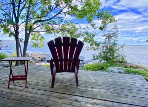 Glamping Reading deck on Farr Island