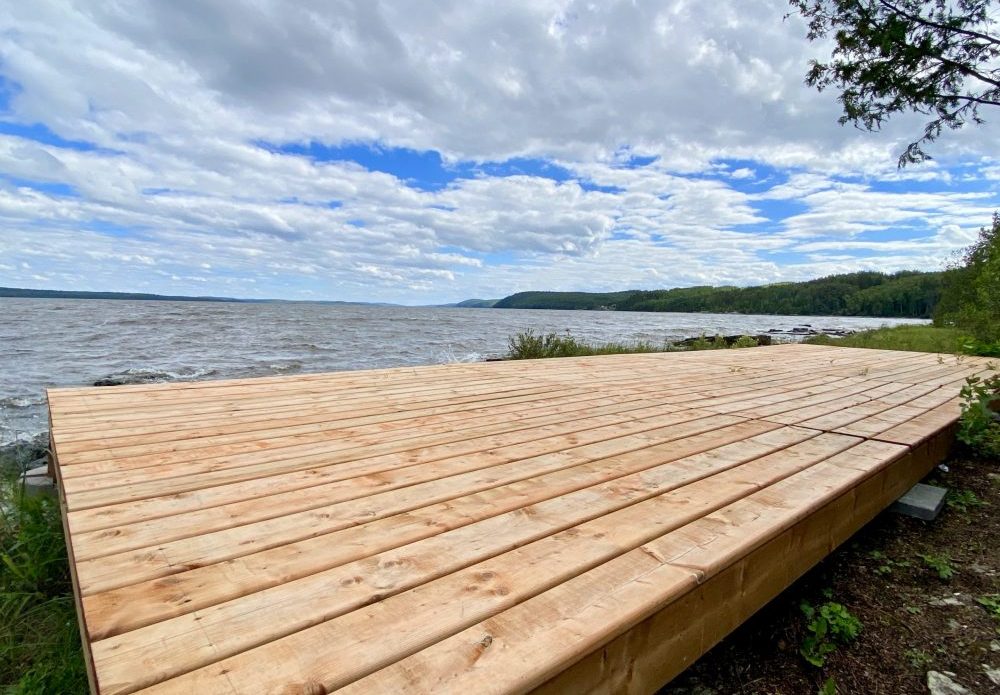 Yoga and exercise platform on Farr Island