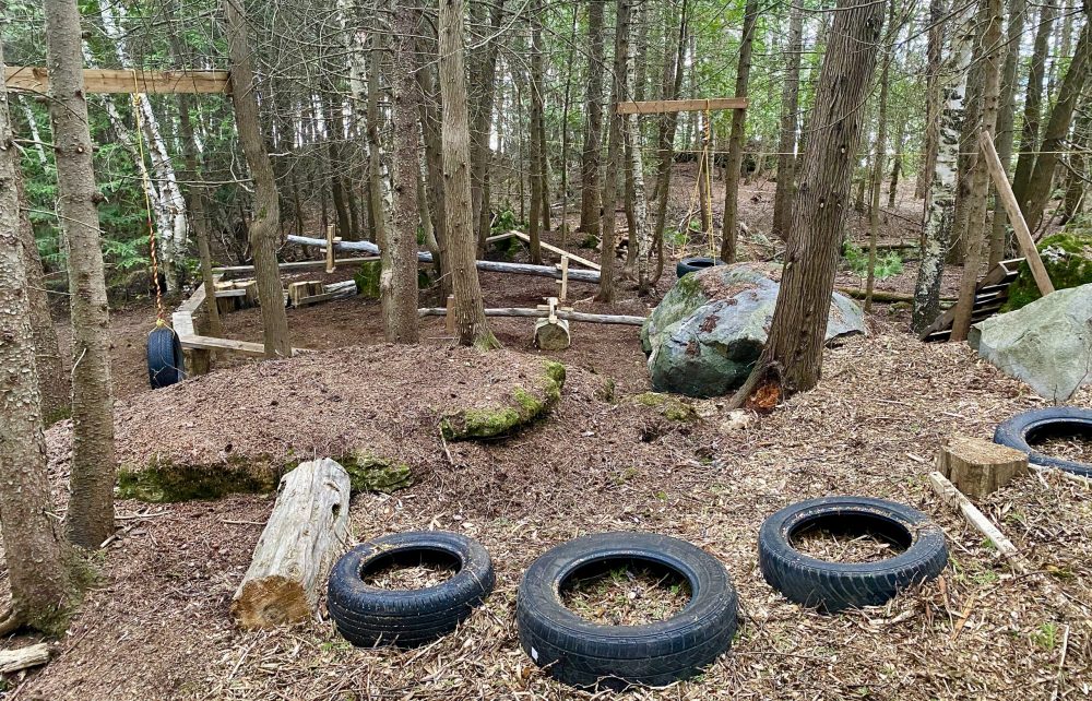 Glamping family fun with children park on Farr Island