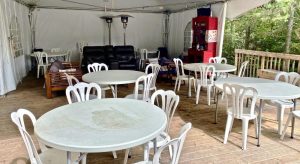 Eating & Chilling Area under the pavilion on Farr Island