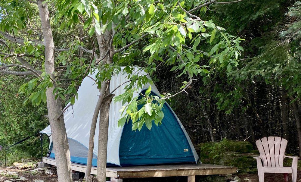 Typical temporary campsite on Farr island