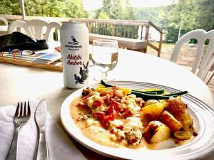 Great glamping food on Farr Island